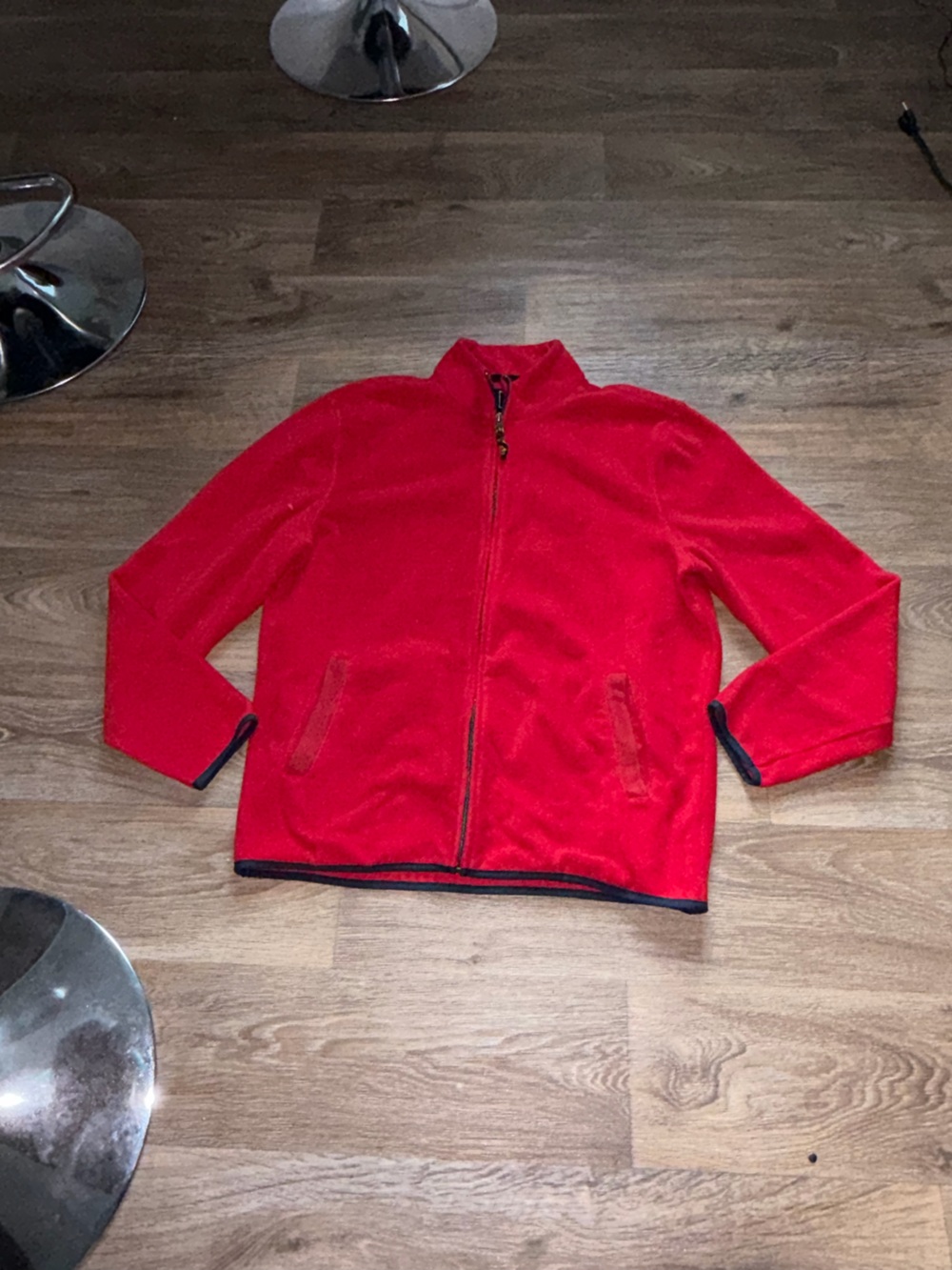 GAP Red Fleece Zip Jacket with Contrast Trim